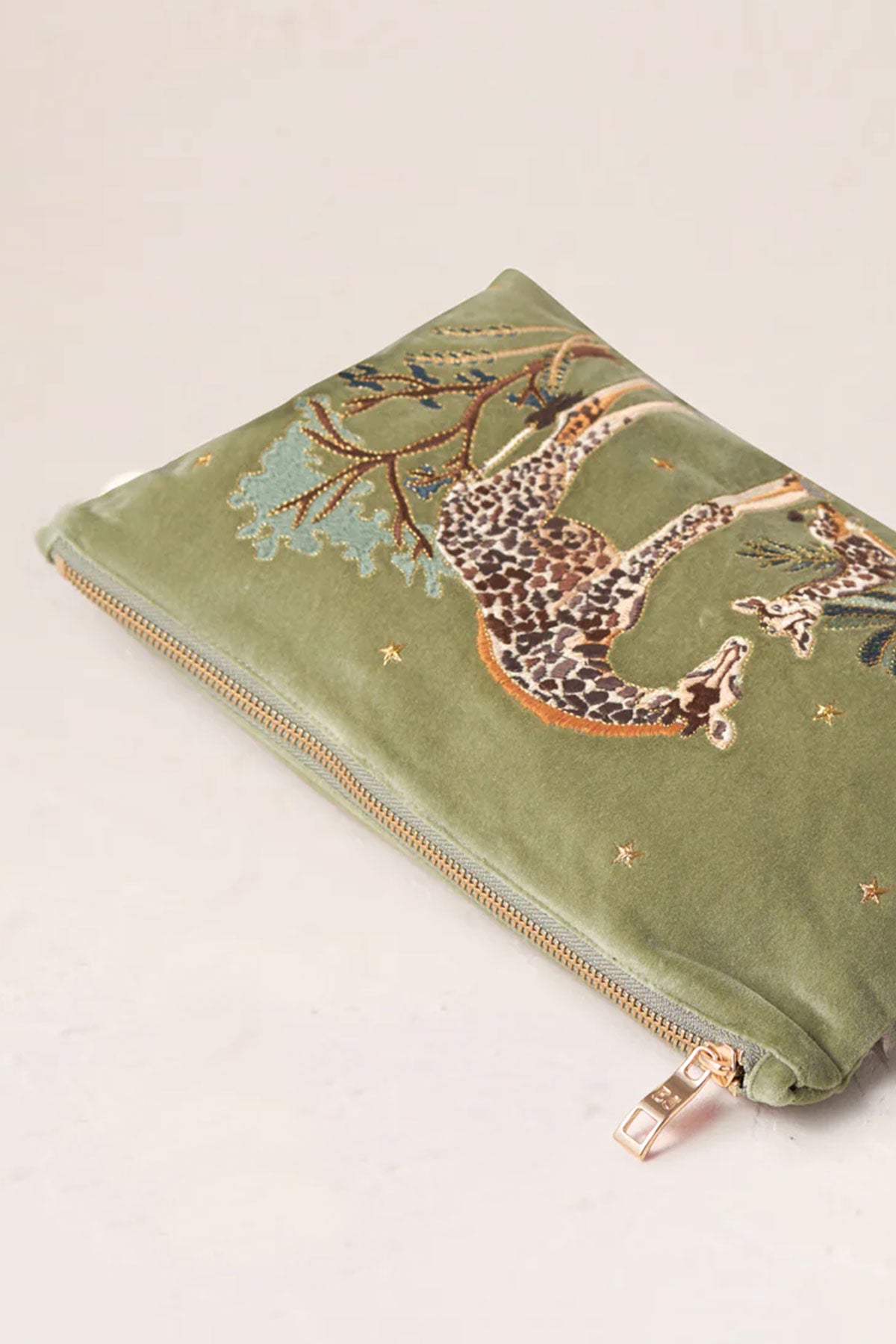 Kosmetik Clutch Samt Giraffe