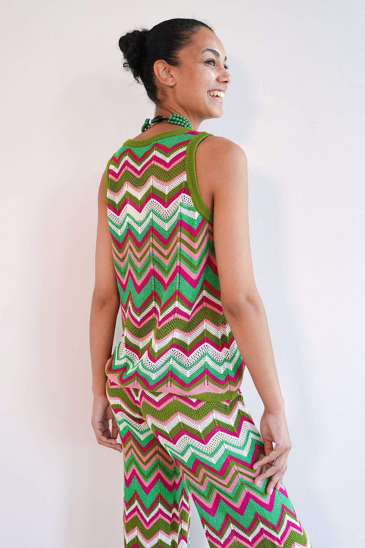 Zickzack Stricktop mit Lurex