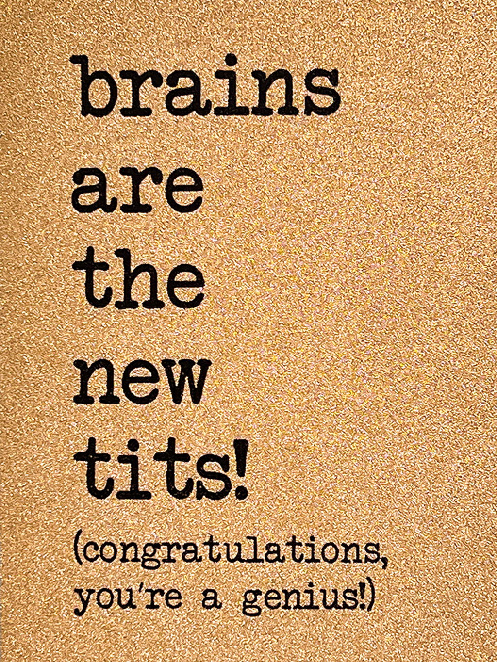 Grusskarte `Brains are the new Tits`