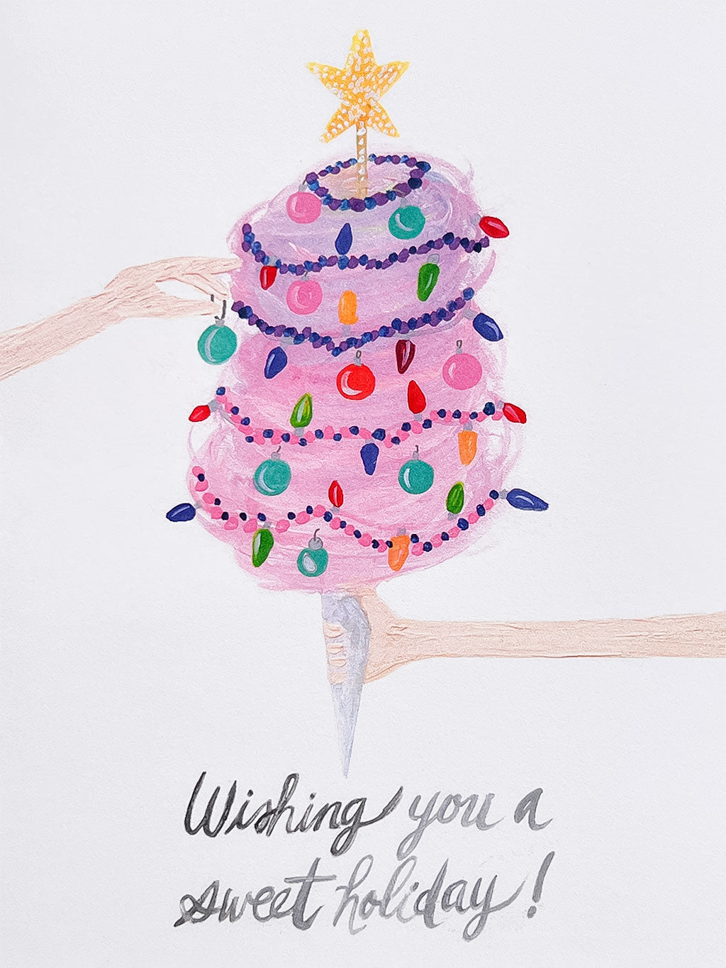 Weihnachtskarte Cotton Candy