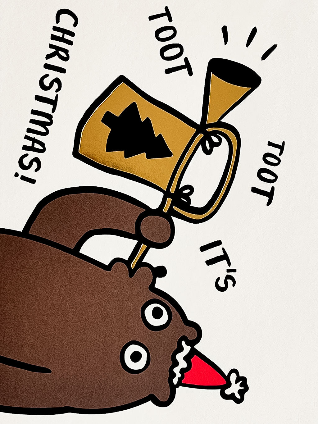 Weihnachtskarte Toot Toot It&#39;s Christmas