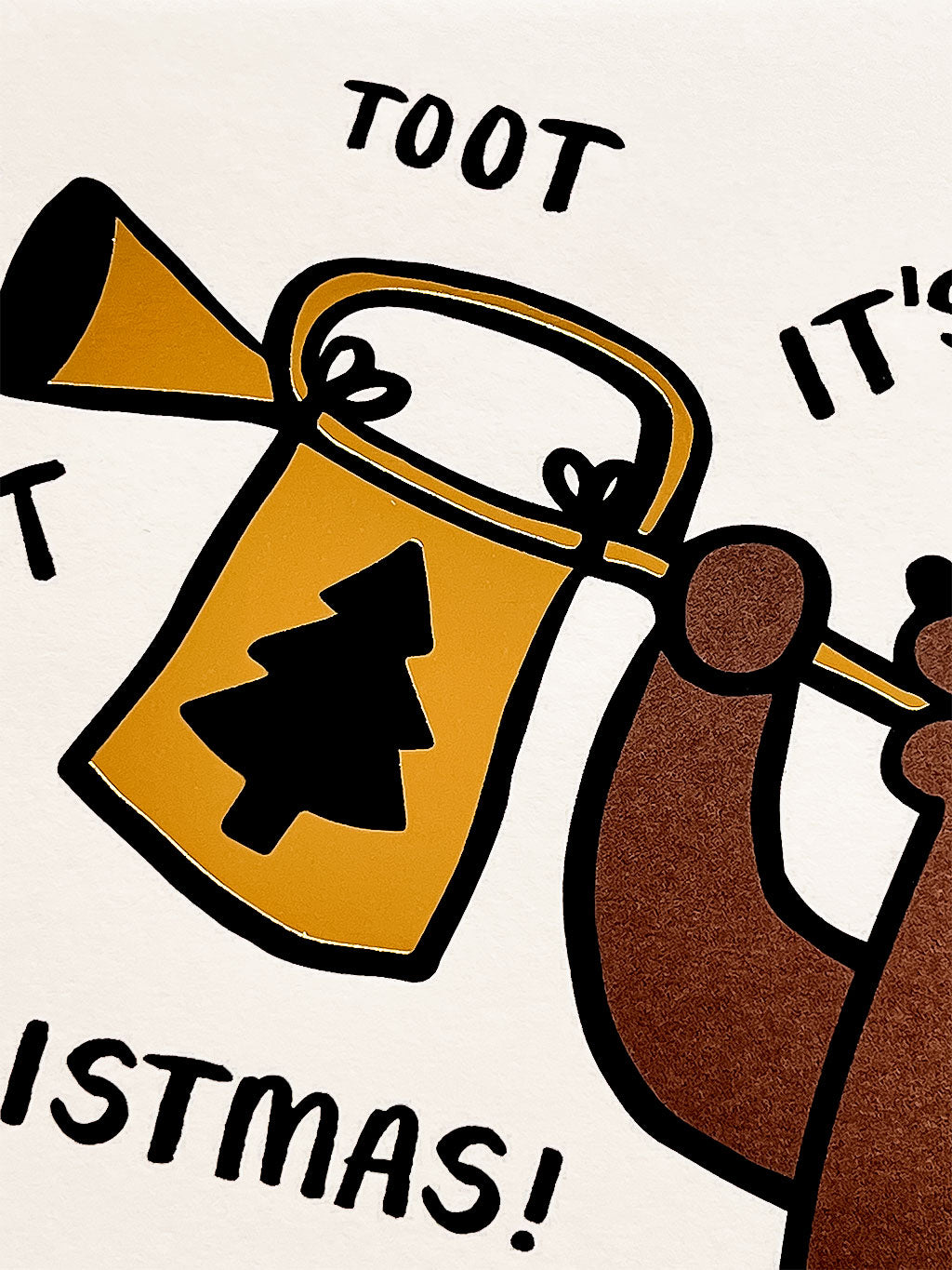Weihnachtskarte Toot Toot It&#39;s Christmas