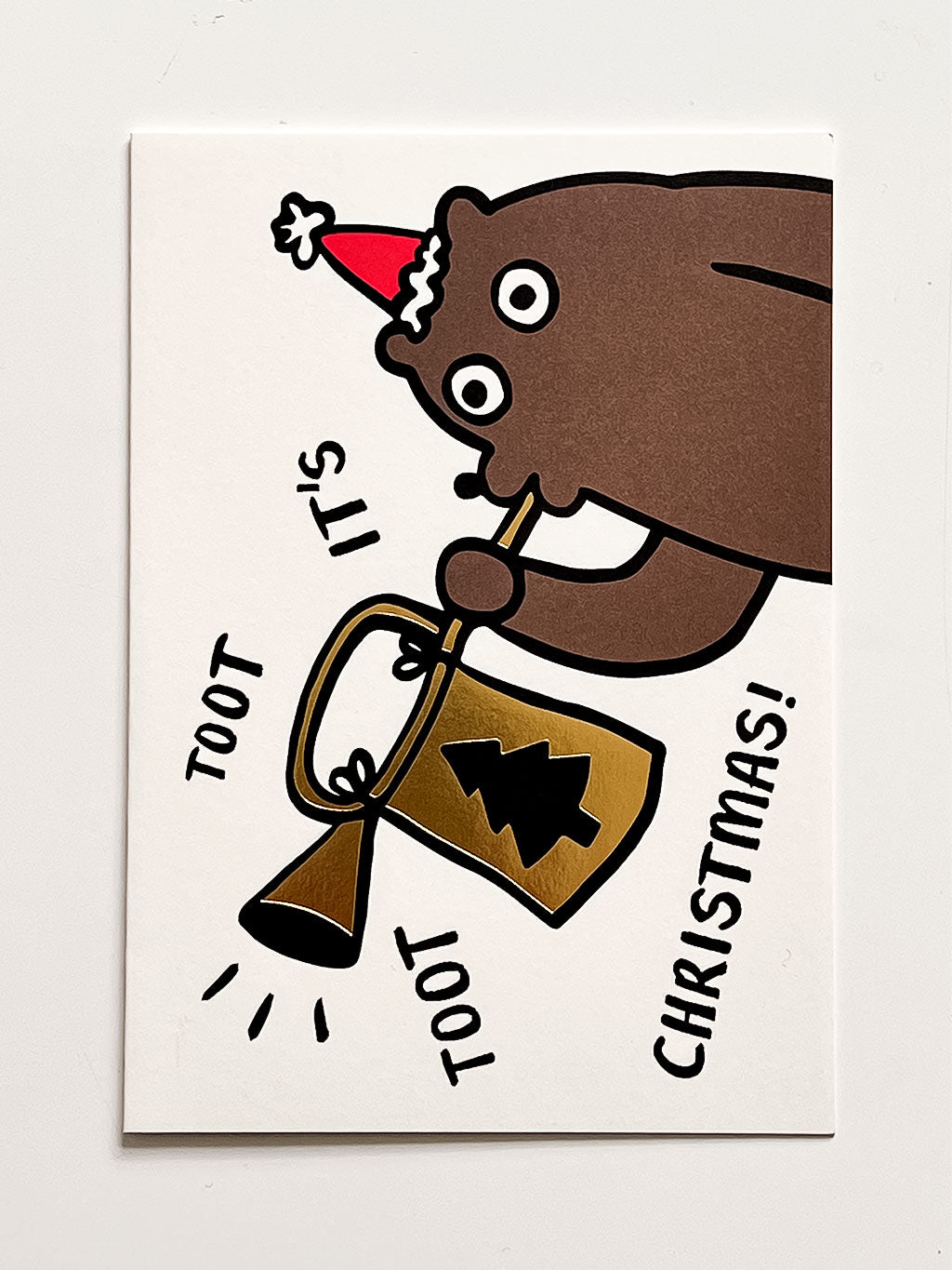 Weihnachtskarte Toot Toot It&#39;s Christmas